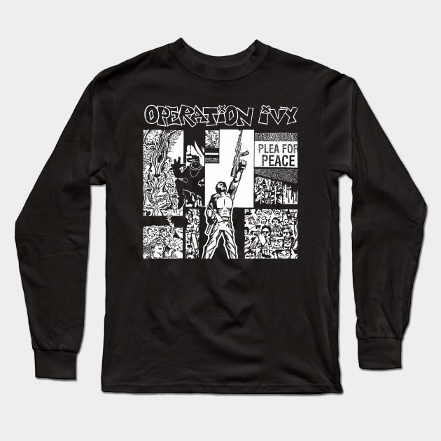 Operation Ivy Plea For Peace Long Sleeve T-Shirt by Ronald M. Wing